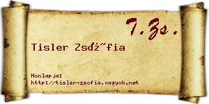 Tisler Zsófia névjegykártya