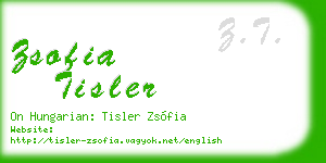 zsofia tisler business card