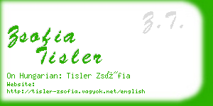 zsofia tisler business card